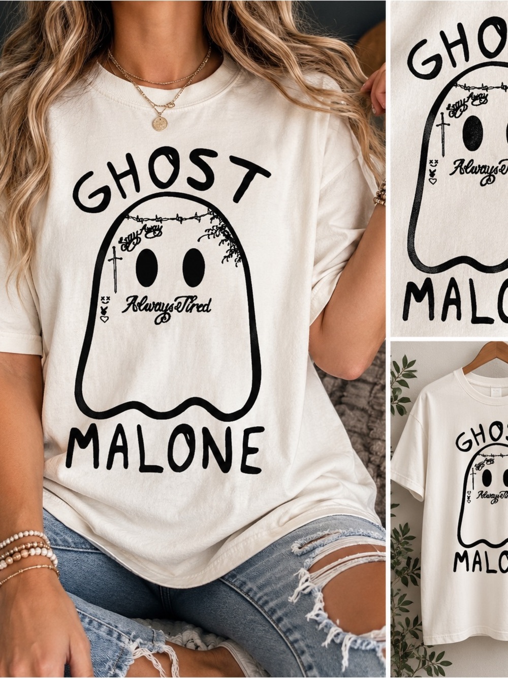Ghost Malone Graphic Tee - Women's Short Sleeve